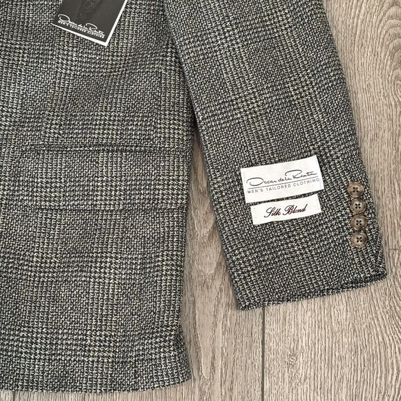 Oscar de la Renta Silk Wool Sport Coat Jacket Blazer Men's 38S NWT Vintage - Picture 3 of 10